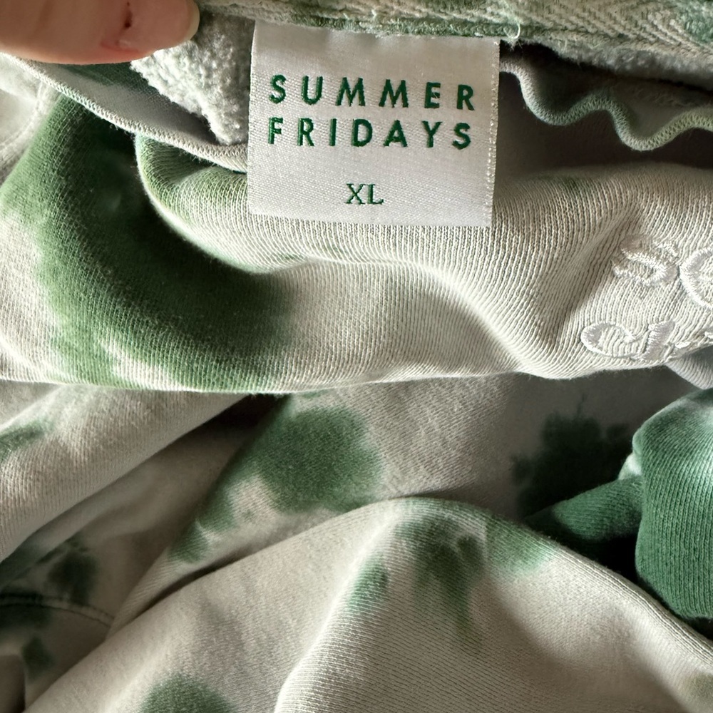 Summer Fridays Self Care Club Tie Dye Crew Neck XL Oversized Influencer - Picture 3 of 4